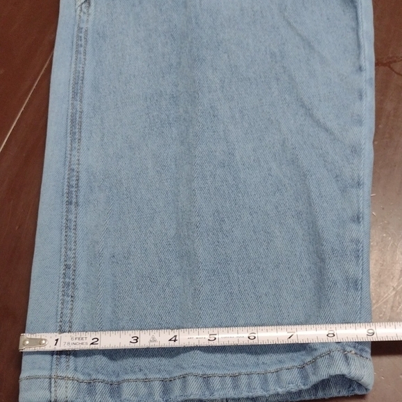 SAIGE Stylish Light Blue Barrel Leg or Wide Leg Jeans - Picture 11 of 16